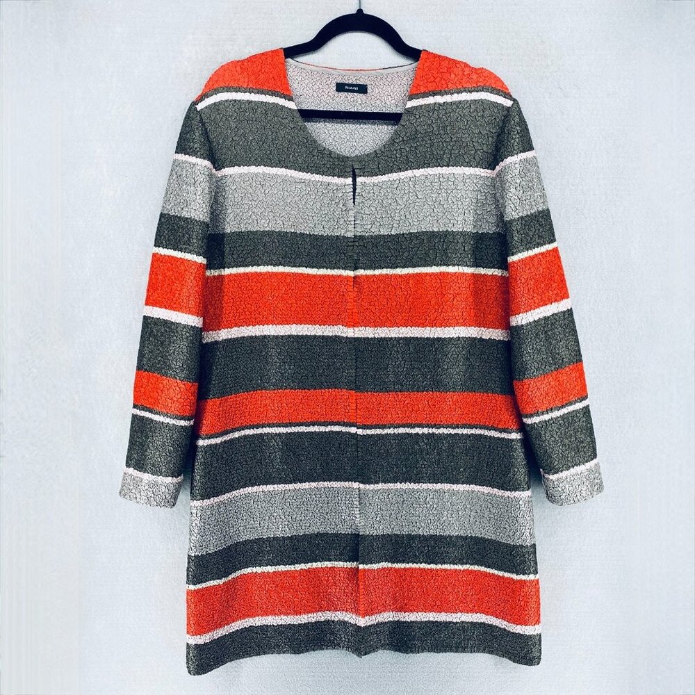 Riani Jacket Womens 12 Color Block Claps Cardigan Luxury Old Money Career